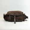Pre-Owned/ Pre-Loved/ Second-Hand Prada Explore Medium (Re-Nylon), Bag in Sienna Color, Medium Size, Front View