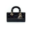 c2026131026-dior-d-joy-patent-leather Pre-Owned/ Pre-Loved/ Second-Hand Dior D-Joy Patent Leather, Bag in Black, Gold Hardware Color, Small Size, Front View
