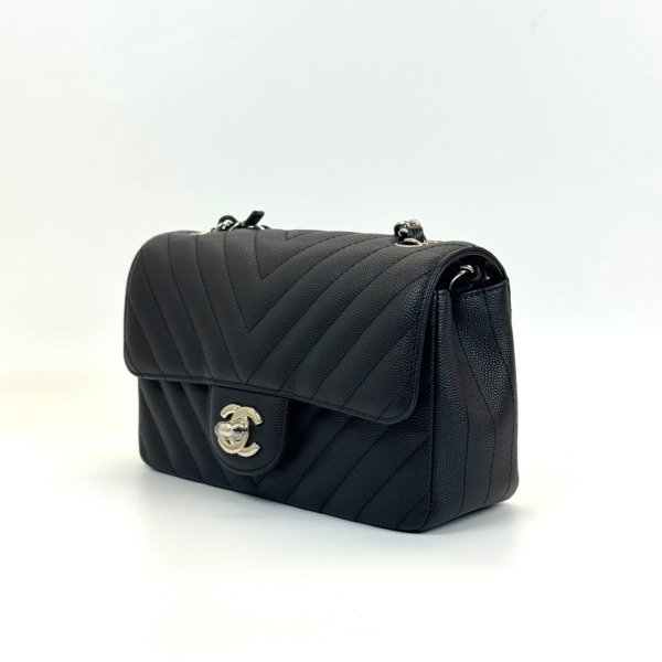 Chanel | Caviar Chevron Mini Rectangle