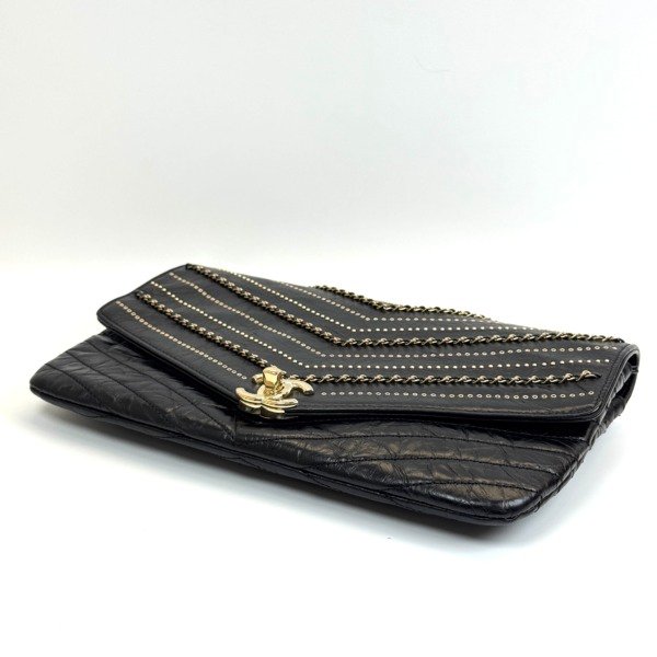 Chanel | Studded Chevron Clutch