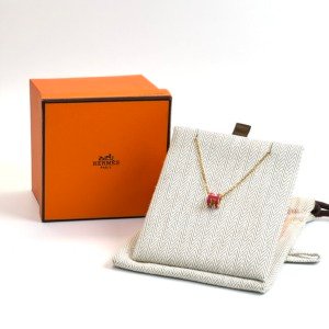 b2026061099-hermes-pop-h-necklace-mini Pre-Owned/ Pre-Loved/ Second-Hand Hermes Pop H Necklace Mini , Necklace in Purple, Gold Hardware Color, Size, Front View