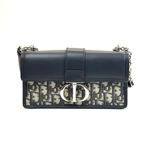 b2026131098-dior-30-montaigne-east-west Pre-Owned/ Pre-Loved/ Second-Hand Dior 30 Montaigne East West , Bag in Black, Silver Hardware Color, 21 x 12 x 6 cm Size, Front View