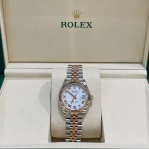 b2026991105-others-rolex-datejust-31oyster-m278271-4 Pre-Owned/ Pre-Loved/ Second-Hand Others Rolex Datejust Jubilee 31mm 278271 White Roman Dial, Watch in White Dial, Oystersteel, Everose Gold M278271-0002 Color, 31mm Size, Front View