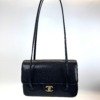 c2026011076-chanel-preppy-coco-small-caviar-1 Pre-Owned/ Pre-Loved/ Second-Hand Chanel Preppy Coco Small Caviar, Bag in Black, Gold Hardware Color, Small Size, Front View