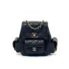 c2026011078-chanel-duma-backpack-caviar Pre-Owned/ Pre-Loved/ Second-Hand Chanel Duma Backpack Caviar, Bag in Black, Gold Hardware Color, Size, Front View