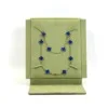 c2026021095-van-cleef-arpels-vca-10-motif-agate-alhambra-necklace Pre-Owned/ Pre-Loved/ Second-Hand Van Cleef & Arpels (VCA) 10 Motif Agate Alhambra Necklace, Necklace in Blue agate Color, 5cm extended Size, Front View