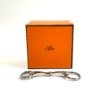 c2026061112-hermes-moris-scarf-90-ring Pre-Owned/ Pre-Loved/ Second-Hand Hermes Moris Scarf 90 Ring, Others in Palladium Color, Size, Front View