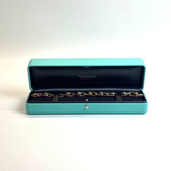 c2026081091-tiffany-co-hardwear-link-bracelet Pre-Owned/ Pre-Loved/ Second-Hand Tiffany & Co. Hardwear Link Bracelet, Bracelet in Yellow Gold Color, 20cm Size, Front View