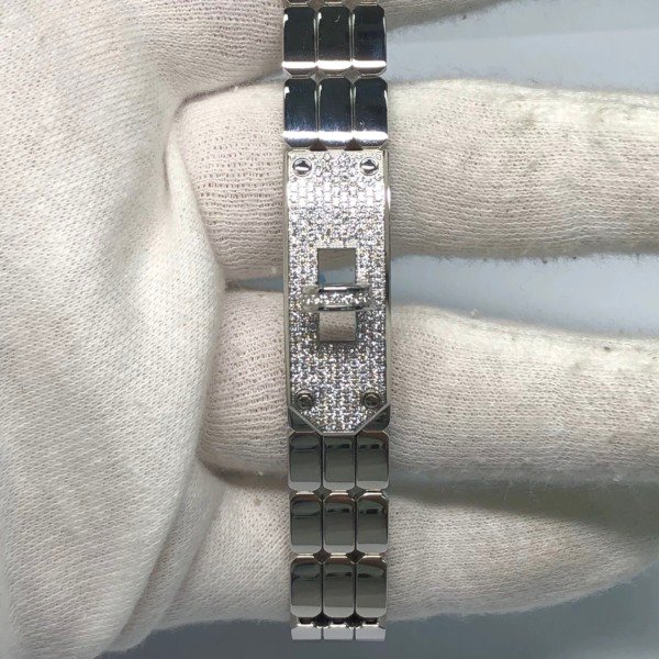 s2026061090-hermes-half-diamond-steel-kelly-bracelet-16mm-1 Hermes | Half Diamond Steel Kelly Bracelet 16mm