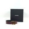 b2026011114-chanel-cc-belt Pre-Owned/ Pre-Loved/ Second-Hand Chanel CC Belt , Others in Black, Gold Hardware Color, 95 Size, Front View