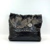 b2026011116-chanel-chanel-22-small Pre-Owned/ Pre-Loved/ Second-Hand Chanel Chanel 22 Small, Bag in Black, Silver Hardware Color, Size, Front View