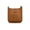 b2026061120-hermes-mini-evelyne-23 Pre-Owned/ Pre-Loved/ Second-Hand Hermes Mini Evelyne, Bag in Gold, Gold Hardware Color, Size, Front View