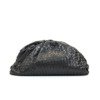 Pre-Owned/ Pre-Loved/ Second-Hand Bottega Veneta (BV) Intrecciato Clutch/Pouch, Bag in Black Color, Large Size, Front View