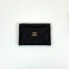 c2026011141-chanel-caviar-classic-card-holder Pre-Owned/ Pre-Loved/ Second-Hand Chanel Caviar Classic Card Holder, Wallet in Black Color, Size, Front View