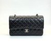 c2026011152-chanel-medium-classic-flap-caviar-1 Pre-Owned/ Pre-Loved/ Second-Hand Chanel Medium Classic Flap Caviar, Bag in Black, Silver Hardware Color, Medium Size, Front View