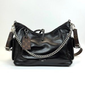 c2026051157-louis-vuitton-lv-carryall-cargo-vibe Pre-Owned/ Pre-Loved/ Second-Hand Louis Vuitton (LV) Carryall Cargo Vibe, Bag in Black Color, PM Size, Front View