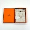 c2026061126-hermes-mini-pop-h Pre-Owned/ Pre-Loved/ Second-Hand Hermes Mini Pop H, Necklace in Grey, Rose Gold Hardware Color, Size, Front View