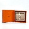 c2026061142-hermes-diamond-watch Pre-Owned/ Pre-Loved/ Second-Hand Hermes Diamond Watch, Watch in White Color, Size, Front View