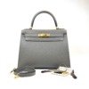 c2026061173-hermes-kelly-28-epsom Pre-Owned/ Pre-Loved/ Second-Hand Hermes Kelly 28 Epsom, Bag in Gris Meyer, Gold Hardware Color, 28 Size, Front View