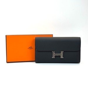 Pre-Owned/ Pre-Loved/ Second-Hand Hermes Constance To Go Epsom, Bag in Black, Palladium Hardware Color,  Size, Front View