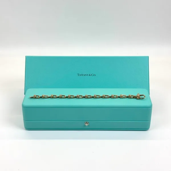 c2026081145-tiffany-co-hardwear-link-bracelet Pre-Owned/ Pre-Loved/ Second-Hand Tiffany & Co. Hardwear Link Bracelet, Bracelet in Rose Gold Color, 18cm Size, Front View