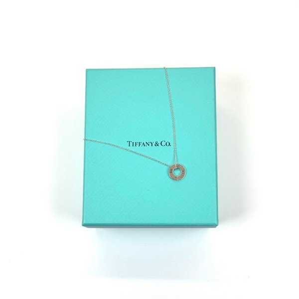 c2026081160-tiffany-co-silver-atlas-necklace Pre-Owned/ Pre-Loved/ Second-Hand Tiffany & Co. Silver Atlas Necklace , Necklace in 925 Silver Color, Size, Front View