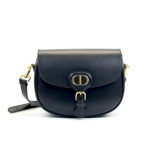 Pre-Owned/ Pre-Loved/ Second-Hand Dior Medium Bobby, Bag in Black, Gold Hardware Color,  Size, Front View