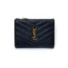 c2026161179-saint-laurent-ysl-classic-bi-fold Pre-Owned/ Pre-Loved/ Second-Hand Saint Laurent (YSL) Classic Bi-Fold, Wallet in Black, Gold Hardware Color, Size, Front View