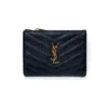 c2026161179-saint-laurent-ysl-classic-bi-fold Pre-Owned/ Pre-Loved/ Second-Hand Saint Laurent (YSL) Classic Bi-Fold, Wallet in Black, Gold Hardware Color, Size, Front View