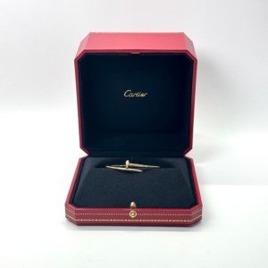 Pre-Owned/ Pre-Loved/ Second-Hand Cartier Diamond Juste Un Clou Small Model, Bracelet in Yellow Gold Color, 14 Size, Front View