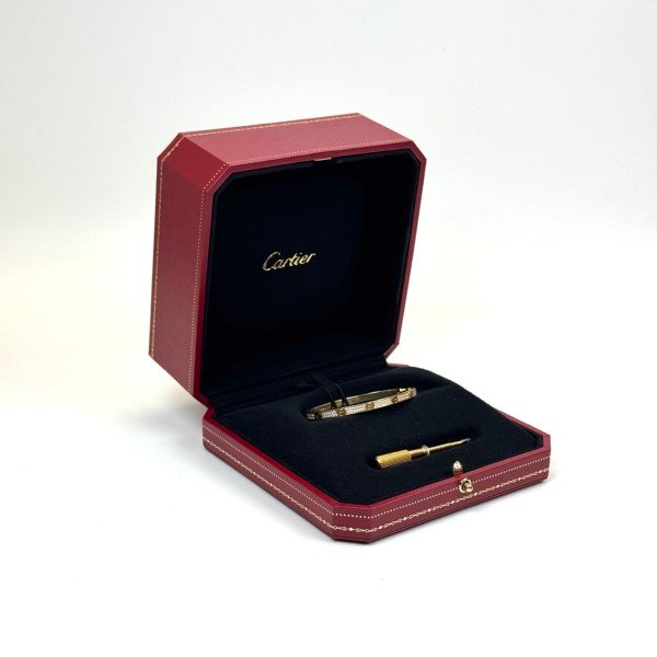 Cartier | Paved Diamond Love Bracelet Small Model