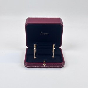 Pre-Owned/ Pre-Loved/ Second-Hand Cartier Ecrou De Cartier Hoop Earrings, Earring in Yellow Gold Color,  Size, Front View