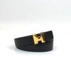 b2026061128-hermes-belt Pre-Owned/ Pre-Loved/ Second-Hand Hermes Belt, Others in Gold, Black Color, 75cm Size, Front View