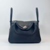 c2026061194-hermes-lindy-26-clemence Pre-Owned/ Pre-Loved/ Second-Hand Hermes Lindy 26 Clemence, Bag in Black, Palladium Hardware Color, 26 Size, Front View