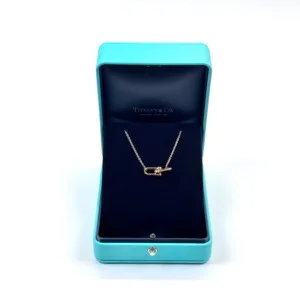 Pre-Owned/ Pre-Loved/ Second-Hand Tiffany & Co. Hardwear Double Link Necklace, Medium , Necklace in Rose Gold Color, Medium Links, 16-18" Chain Size, Front View